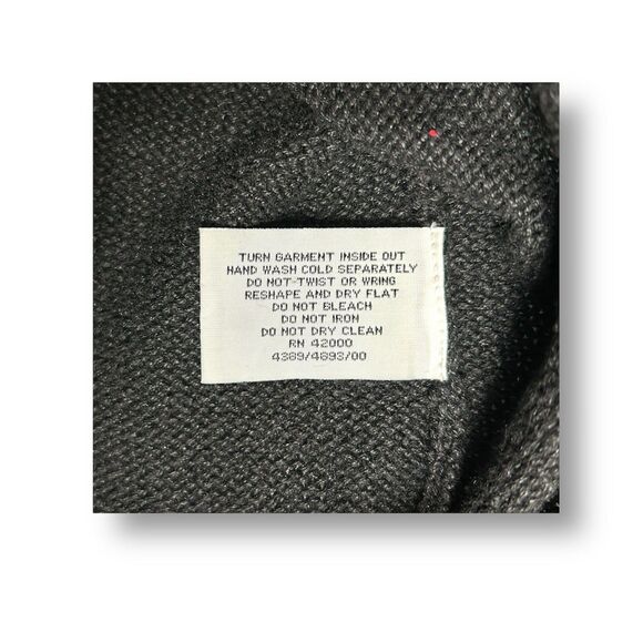 Vintage Nutcracker Christmas Cardigan Black Sweater Snowman Trees Embroidered XL - Picture 8 of 10